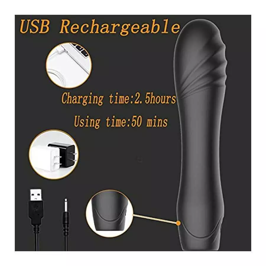 Realistic Dildo Vibrator Vibrating Dildos with 15 Particle Rotation Bead for G Spot Vaginal and Clitoris Stimulation,5 Patterns 