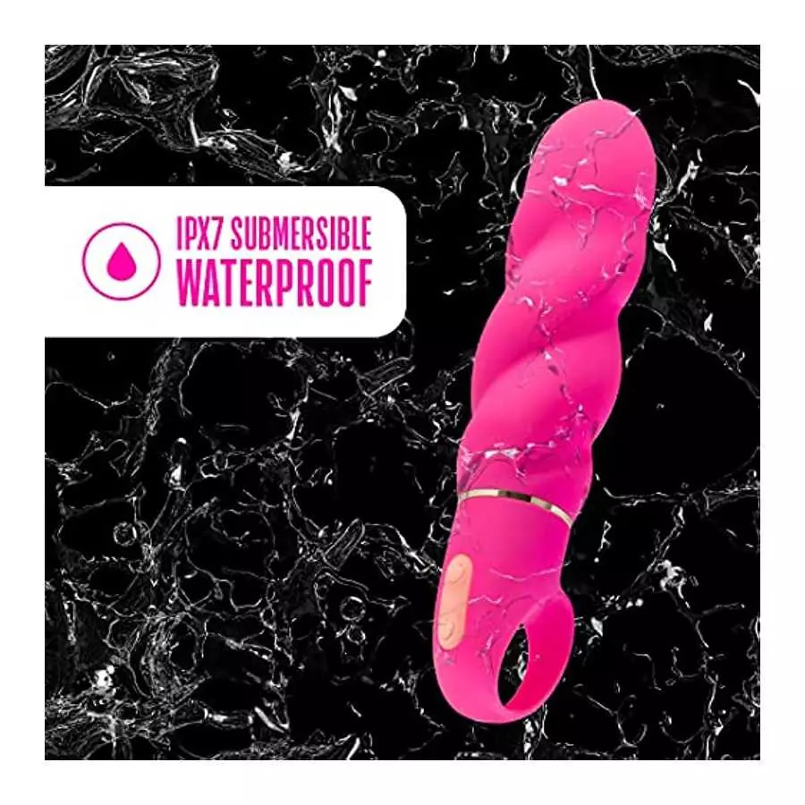 Blush Aria Amazing AF Silicone Vibrator - Rumble Tech Powerful Rumbly 10 Vibration Settings - Wavy Shaft for Extra Stimulation -