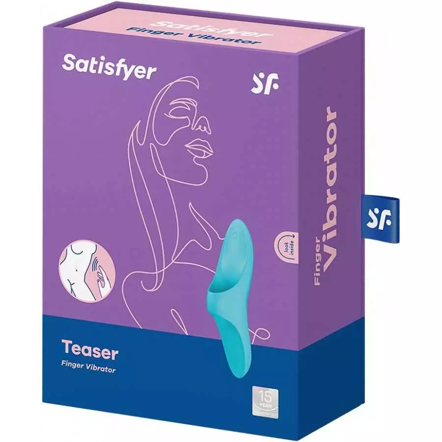 Satisfyer Teaser Finger Vibrator - 12 Vibration Programs for Stimulation of The Clitoris, Penis and Erogenous Areas - Waterproof