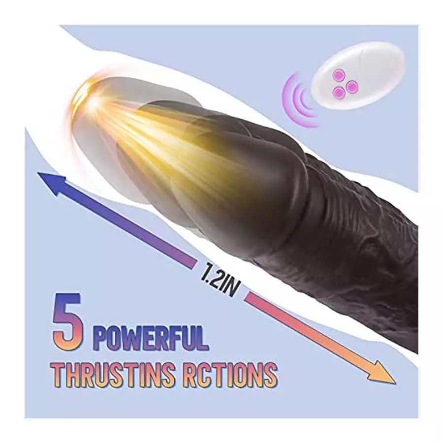 Thrusting Dildo Vibrator Sex Toys for Women, Vibrator Adult Sex Toys Realistic Vibrating Dildos with 5 Thrusting & Rotating Acti