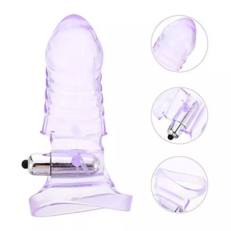 Healifty Vibrating Finger Sleeve G Spot Finger Sleeve Vibrator Female Sex Stimulator Massager Toys Woman Pleaure Toys Adult Sex 