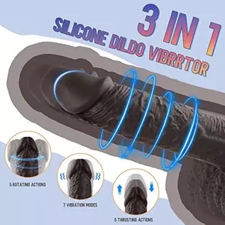 Thrusting Dildo Vibrator Sex Toys for Women, Vibrator Adult Sex Toys Realistic Vibrating Dildos with 5 Thrusting & Rotating Acti Thrusting Dildo Vibrator Sex Toys for Women, Vibrator Adult Sex Toys Realistic Vibrating Dildos with 5 Thrusting & Rotating Acti