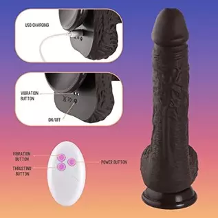 Thrusting Dildo Vibrator Sex Toys for Women, Vibrator Adult Sex Toys Realistic Vibrating Dildos with 5 Thrusting & Rotating Acti Thrusting Dildo Vibrator Sex Toys for Women, Vibrator Adult Sex Toys Realistic Vibrating Dildos with 5 Thrusting & Rotating Acti
