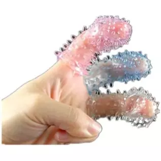 5pcs Finger Condom G-Spot Vagina Clit Anus Anal Stimulate Masturbation Finger Sleeve Finger Type Sanitary Cover Sex Toy