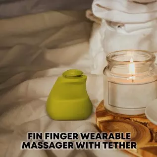 Dame Products Fin Small Finger Massager, Compact Easy to Use 3 Intensity Levels , Grip Free Super Quiet 100% Medical Grade Silic