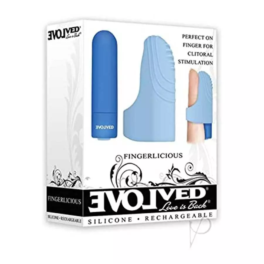 Evolved Love Is Back Fingerlicious Blue Finger Vibrator Evolved Love Is Back Fingerlicious Blue Finger Vibrator