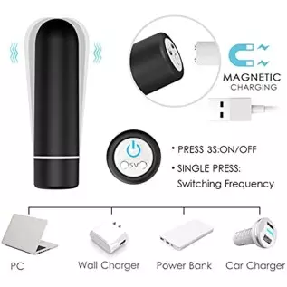 Small Bullet Vibrator Sex Toy for Women and Couples, Ultra-Strong Vibration Mini Clit Vibrator with 9 Modes, Full Silicone Vibra