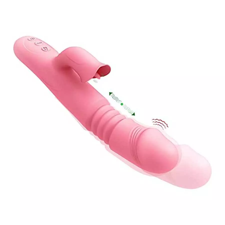 Vibrator with Heating Function and G Spot Tongue Vibrating Dildo Sex Toys for Women,Thrusting Toys/Woman Sex Clit Licker Sex Sti