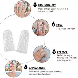 Healifty 5pcs Mini Finger Vibrator Finger Sleeve Stimulator Massager Woman Pleasure Sex Toys Healifty 5pcs Mini Finger Vibrator Finger Sleeve Stimulator Massager Woman Pleasure Sex Toys