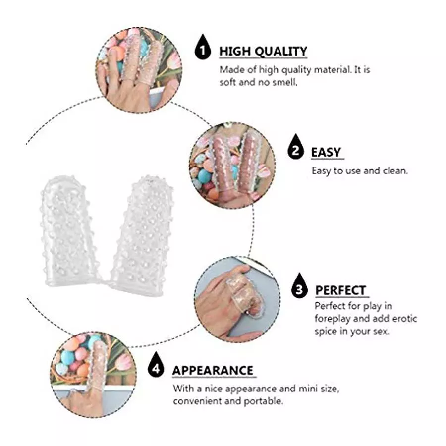 Healifty 5pcs Mini Finger Vibrator Finger Sleeve Stimulator Massager Woman Pleasure Sex Toys