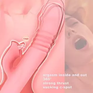 Vibrator with Heating Function and G Spot Tongue Vibrating Dildo Sex Toys for Women,Thrusting Toys/Woman Sex Clit Licker Sex Sti