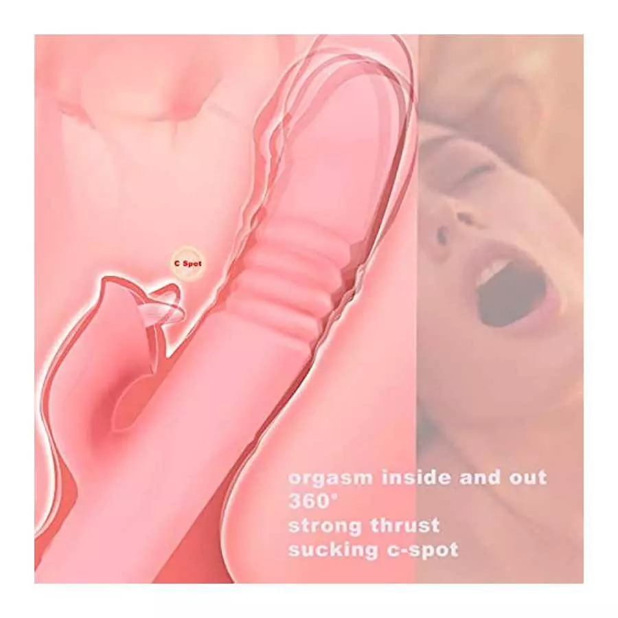 Vibrator with Heating Function and G Spot Tongue Vibrating Dildo Sex Toys for Women,Thrusting Toys/Woman Sex Clit Licker Sex Sti