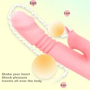 Vibrator with Heating Function and G Spot Tongue Vibrating Dildo Sex Toys for Women,Thrusting Toys/Woman Sex Clit Licker Sex Sti