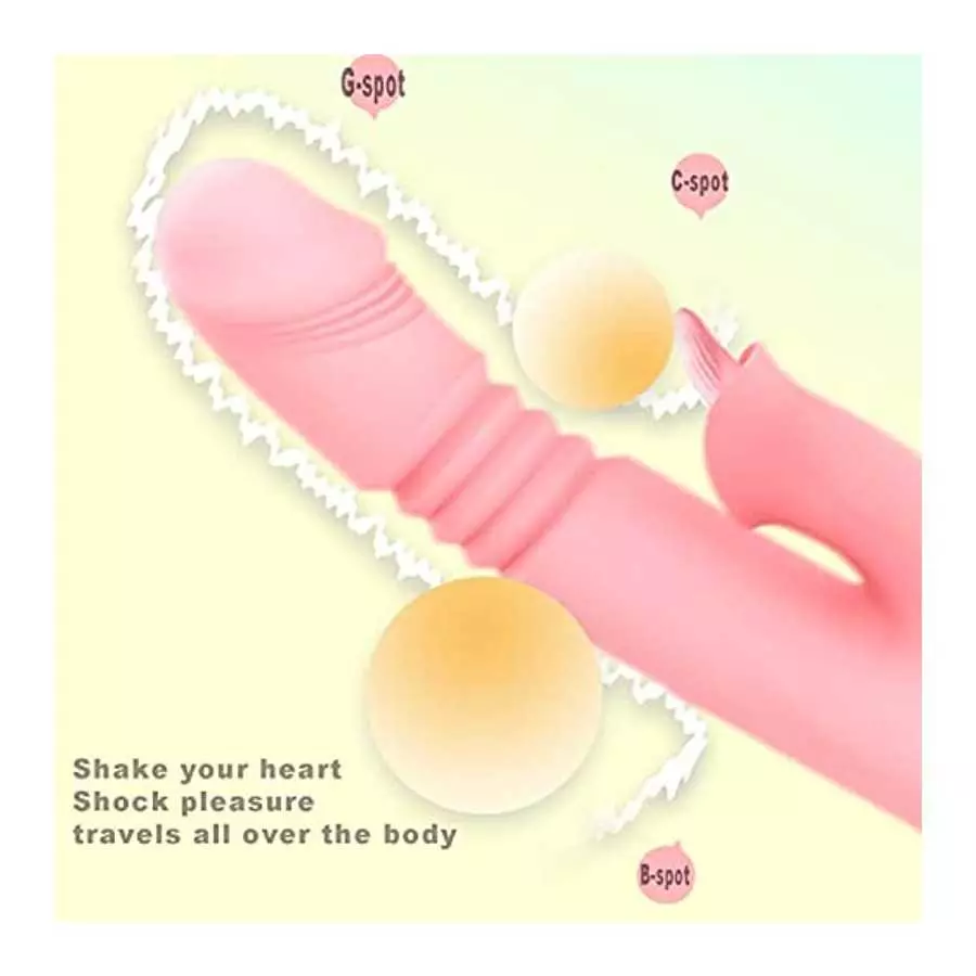 Vibrator with Heating Function and G Spot Tongue Vibrating Dildo Sex Toys for Women,Thrusting Toys/Woman Sex Clit Licker Sex Sti