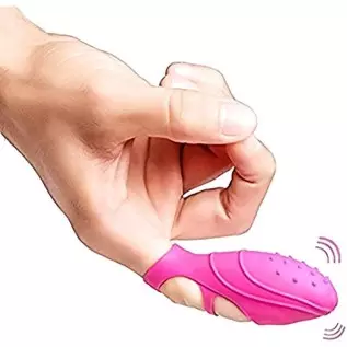 Qieaut Silicone Finger Vibrator, Clitoral and G spot Bullet Vibrator, Ladies Foreplay Finger cots, G spot Mini Finger cots, Happ
