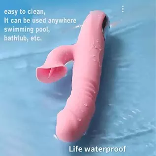 Vibrator with Heating Function and G Spot Tongue Vibrating Dildo Sex Toys for Women,Thrusting Toys/Woman Sex Clit Licker Sex Sti