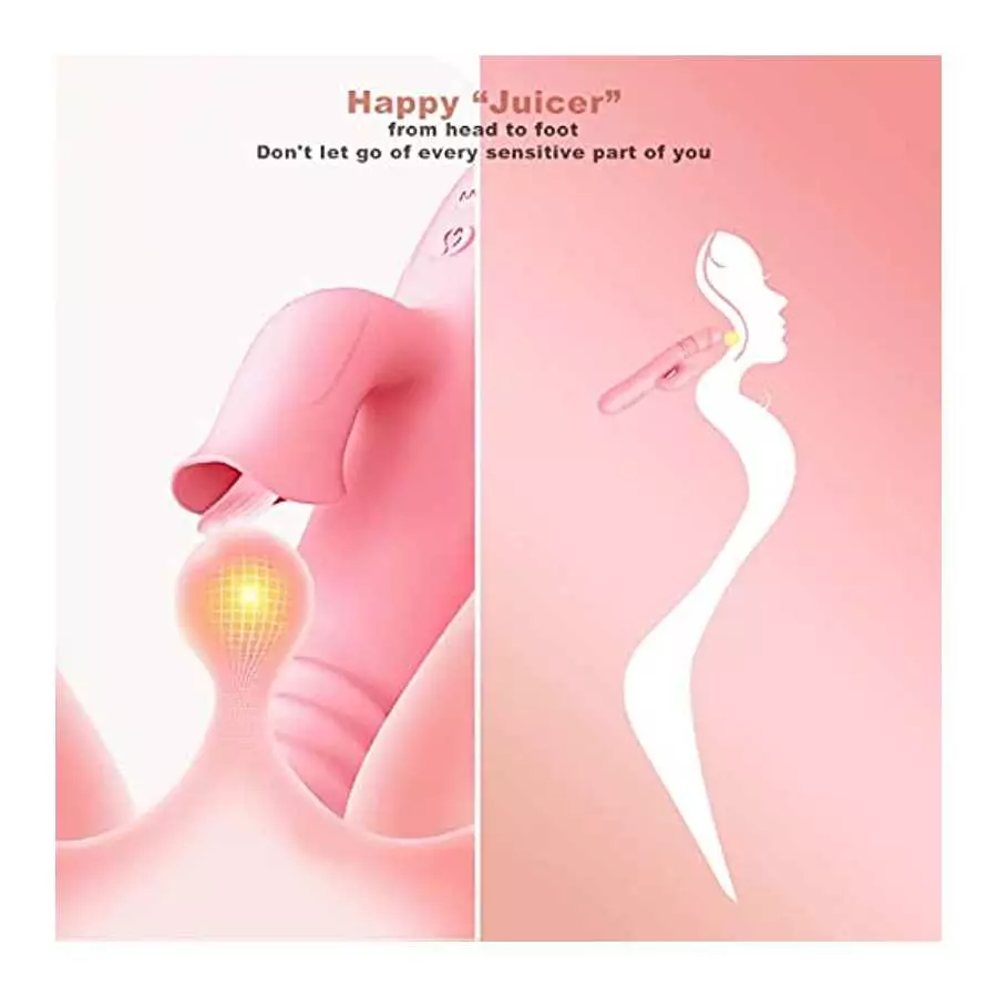 Vibrator with Heating Function and G Spot Tongue Vibrating Dildo Sex Toys for Women,Thrusting Toys/Woman Sex Clit Licker Sex Sti