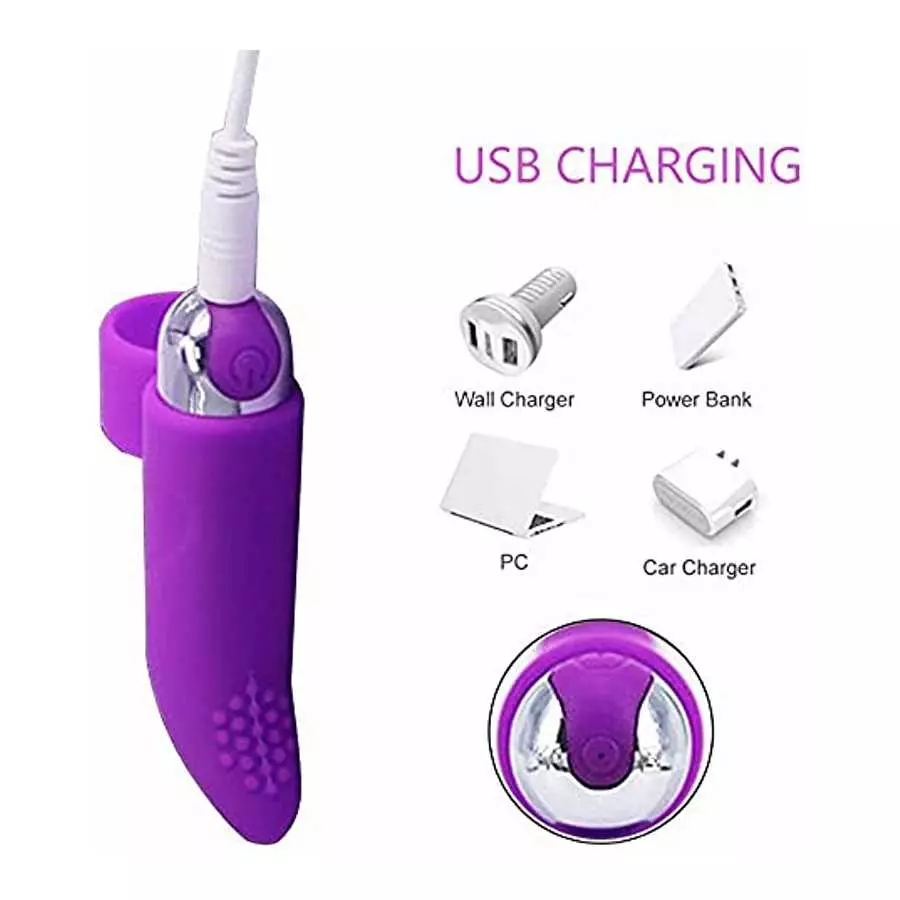 Anal Vibrator, Dildo Vibrating Machine Sex Toy for Women, Bullet Vibrator, Mini Finger Relaxing Massager Silicone Finger Electri