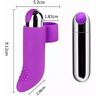 Anal Vibrator, Dildo Vibrating Machine Sex Toy for Women, Bullet Vibrator, Mini Finger Relaxing Massager Silicone Finger Electri