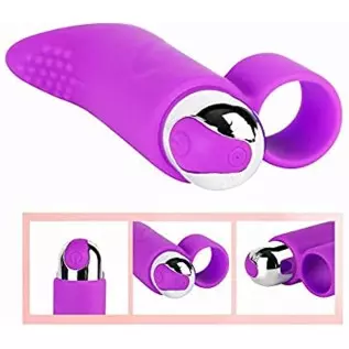 Anal Vibrator, Dildo Vibrating Machine Sex Toy for Women, Bullet Vibrator, Mini Finger Relaxing Massager Silicone Finger Electri
