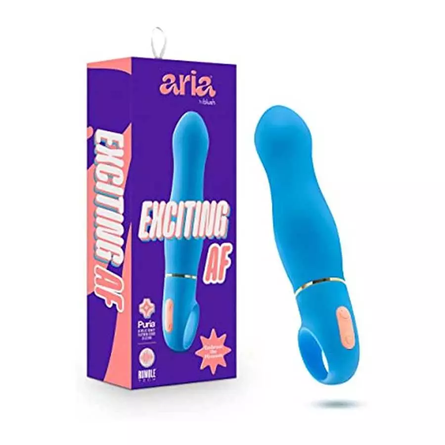 Blush Aria Exciting AF Silicone Vibrator - Rumble Tech Powerful Rumbly 10 Vibration Settings - G Spot Stimulation - IPX7 Waterpr Blush Aria Exciting AF Silicone Vibrator - Rumble Tech Powerful Rumbly 10 Vibration Settings - G Spot Stimulation - IPX7 Waterpr