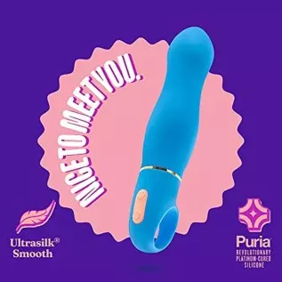 Blush Aria Exciting AF Silicone Vibrator - Rumble Tech Powerful Rumbly 10 Vibration Settings - G Spot Stimulation - IPX7 Waterpr