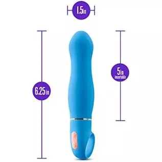 Blush Aria Exciting AF Silicone Vibrator - Rumble Tech Powerful Rumbly 10 Vibration Settings - G Spot Stimulation - IPX7 Waterpr