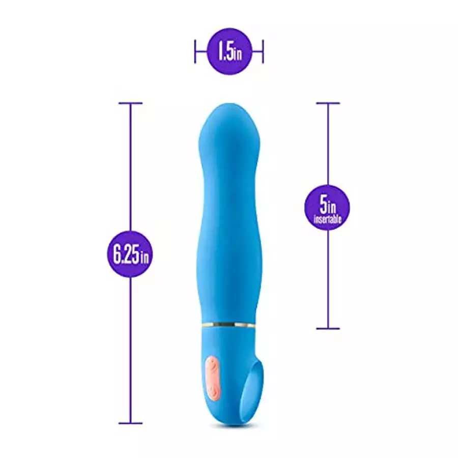 Blush Aria Exciting AF Silicone Vibrator - Rumble Tech Powerful Rumbly 10 Vibration Settings - G Spot Stimulation - IPX7 Waterpr