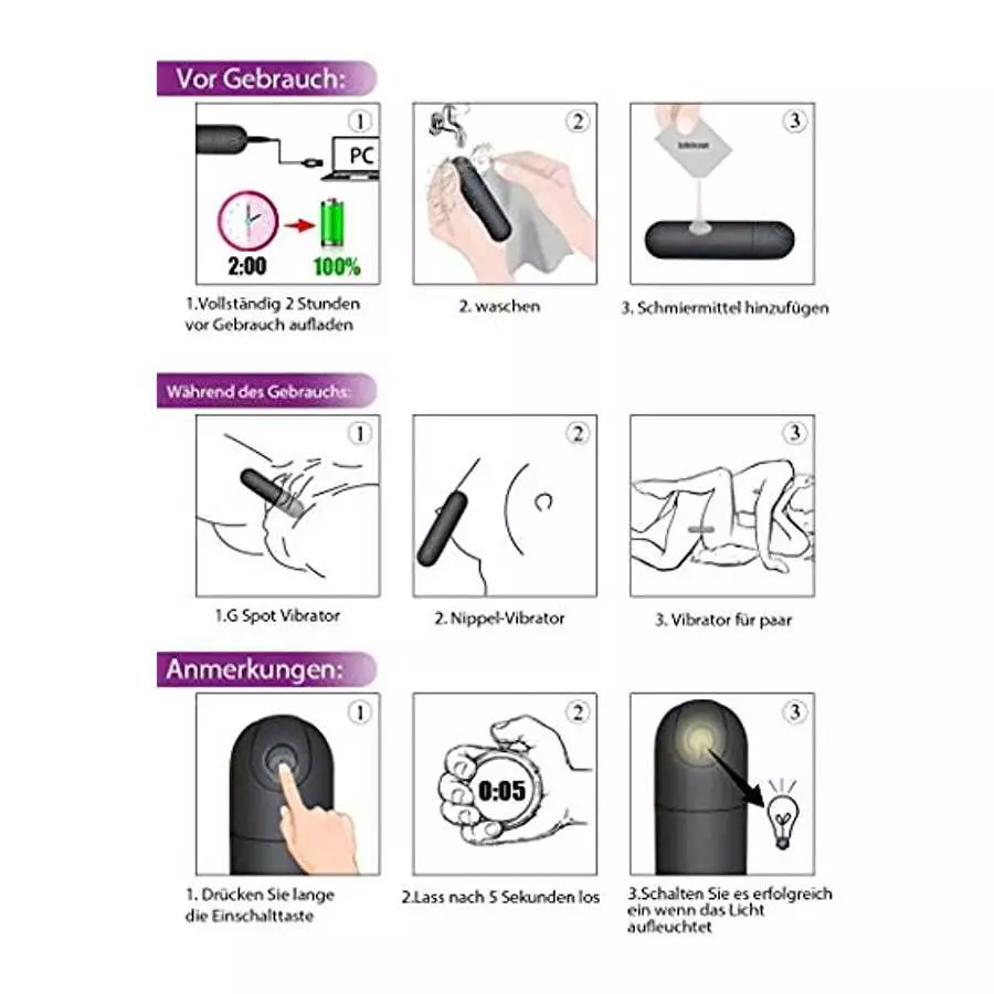 Sex Toys for Women, Bullet Vibrator for Women, Mini Vibrator, Finger Dildo Multi-Frequency Vibrator Women's G-spot Vibration Sof