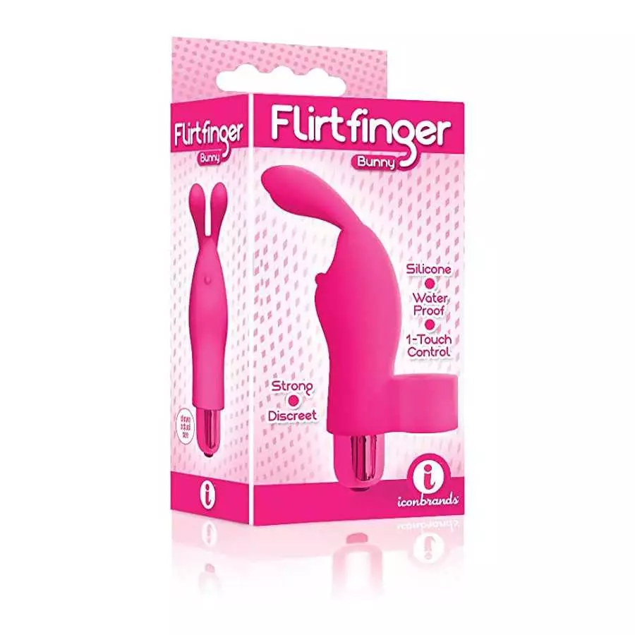 Sexy Gift Set of Flirt Finger Bunny, Finger Vibrator, Pink and Icon Brands Orange is The New Black, Love Cuffs, Wrist