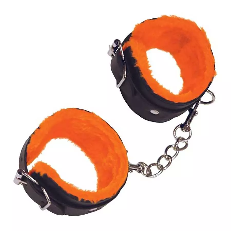 Sexy Gift Set of Flirt Finger Bunny, Finger Vibrator, Pink and Icon Brands Orange is The New Black, Love Cuffs, Wrist