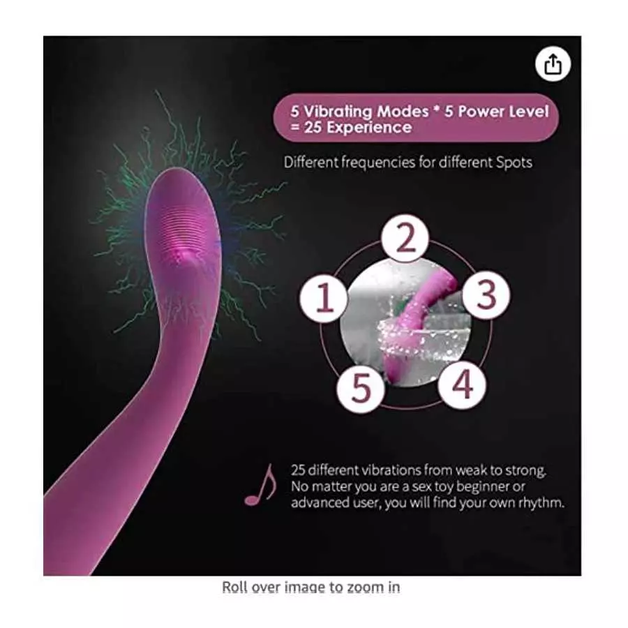 G Spot Vibrator - 8 Seconds to Orgasm Finger Shaped Waterproof Vibes for Women - 25 Vibrations Clitoris Nipple Vagina Massagers 