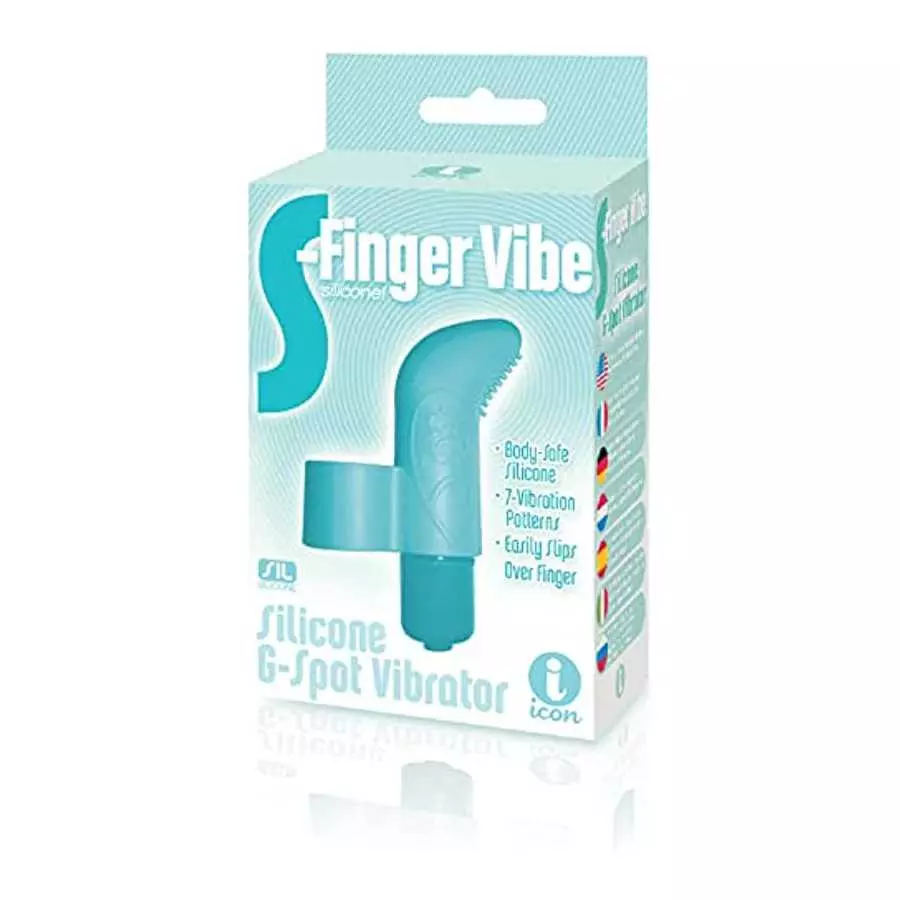 Sexy Gift Set of Flirt Finger Butterfly, Finger Vibrator, Purple and Icon Brands S-Finger Vibe, Blue