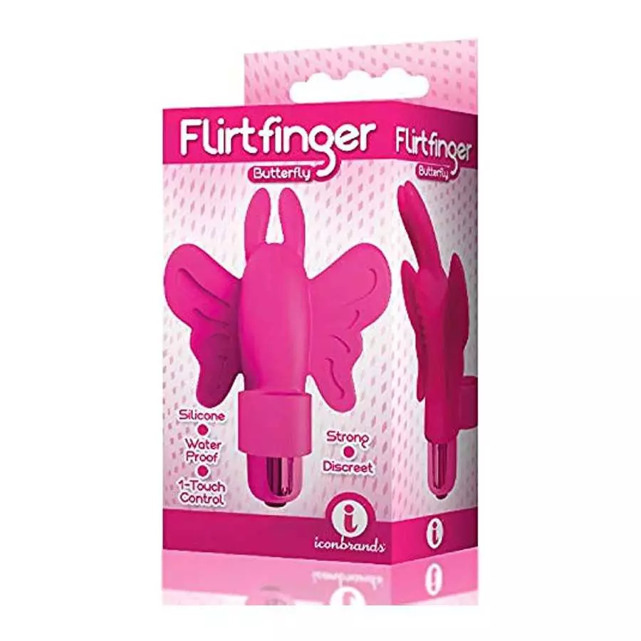 The 9's, Flirt Finger Butterfly, Finger Vibrator, Pink The 9's, Flirt Finger Butterfly, Finger Vibrator, Pink