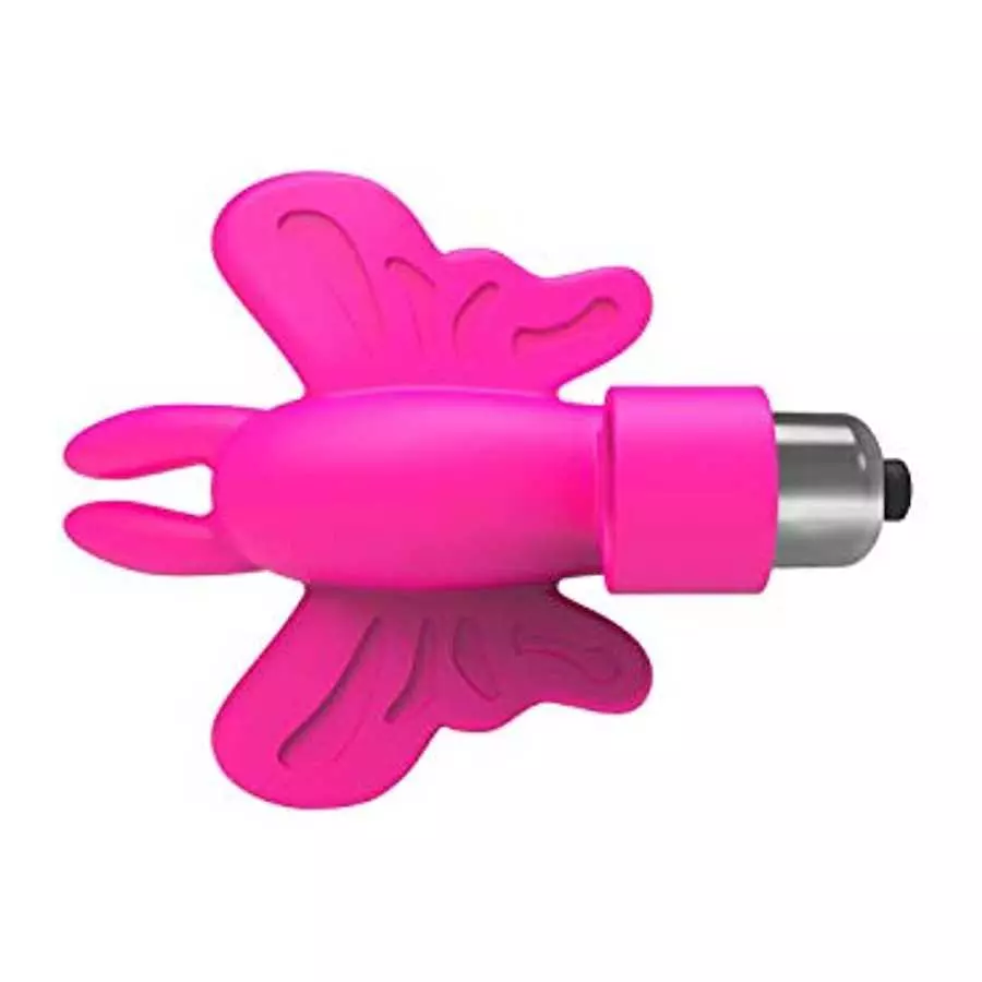 The 9's, Flirt Finger Butterfly, Finger Vibrator, Pink
