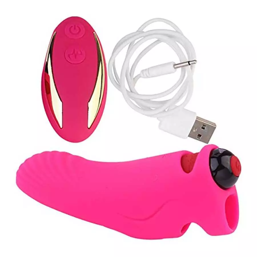 EXCEART Mini Finger Vibrator G Spot Stimulator Massager Rechargeable and Waterproof G Spots Pleasure Toys
