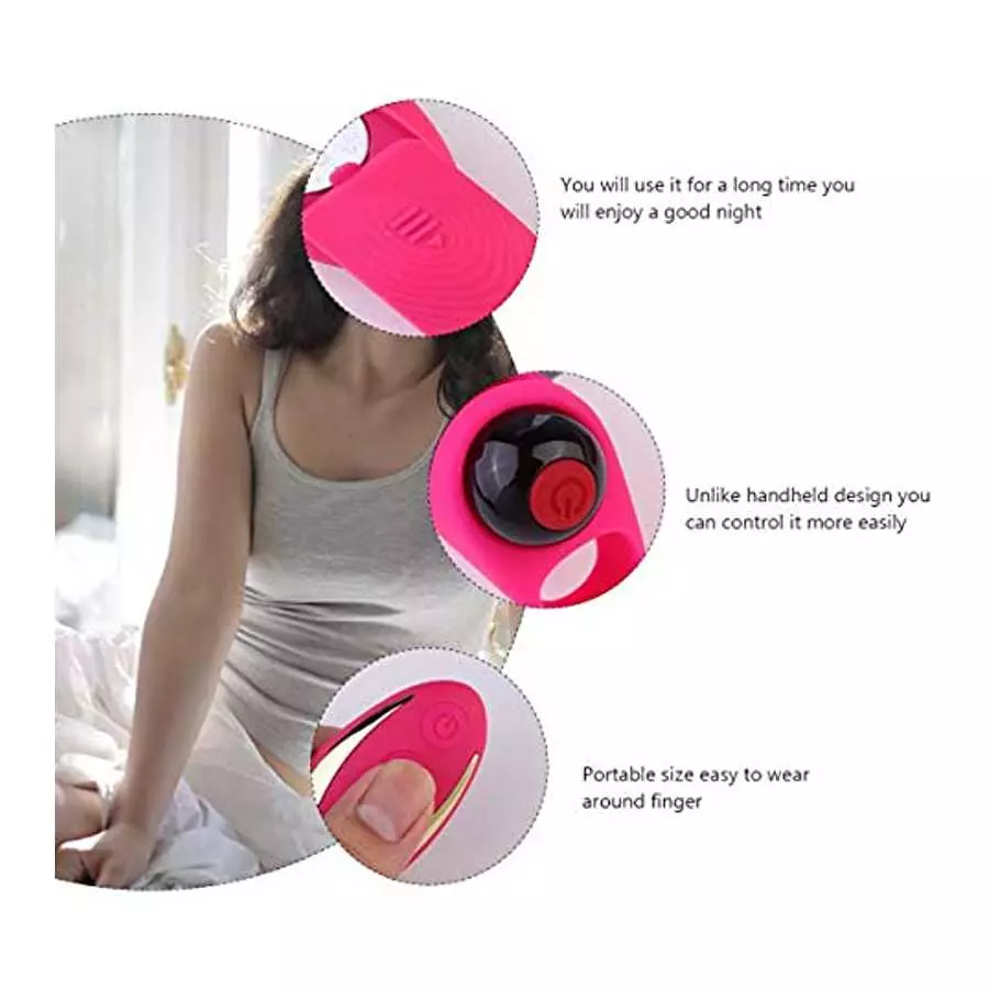 EXCEART Mini Finger Vibrator G Spot Stimulator Massager Rechargeable and Waterproof G Spots Pleasure Toys