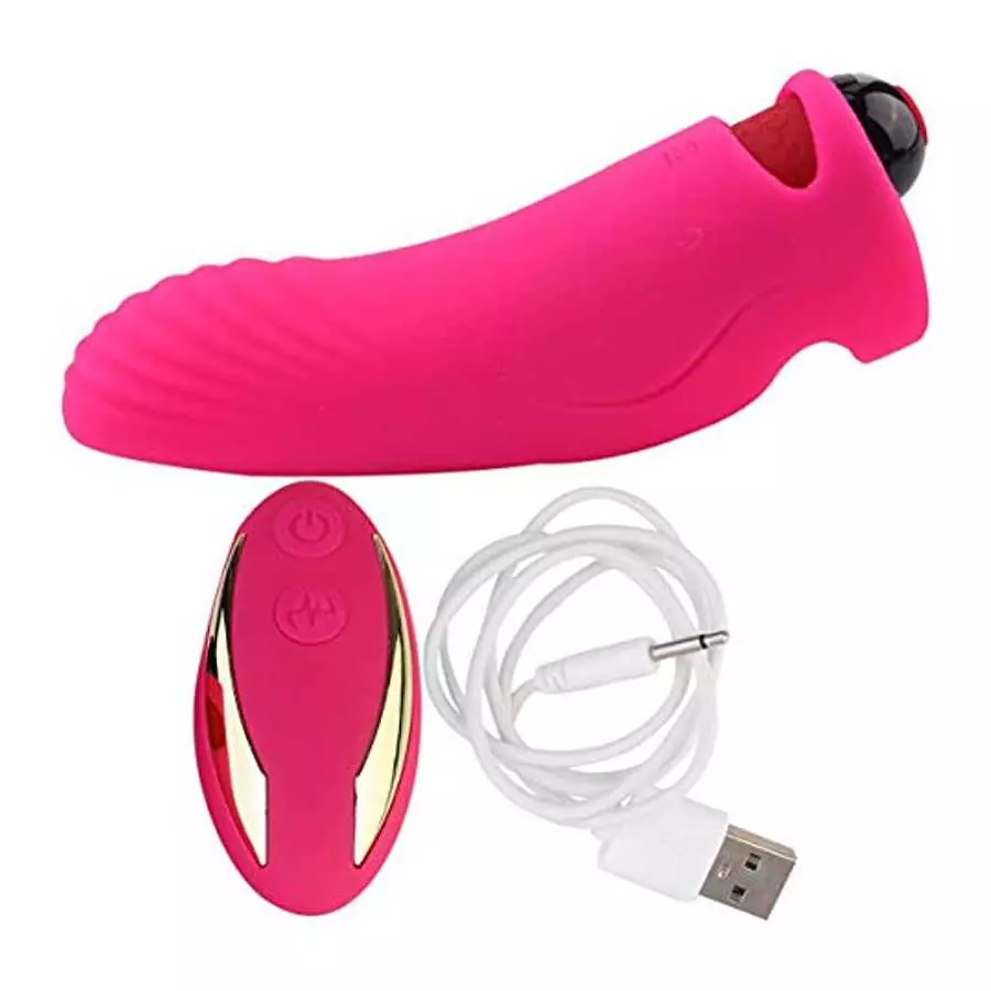 EXCEART Mini Finger Vibrator G Spot Stimulator Massager Rechargeable and Waterproof G Spots Pleasure Toys