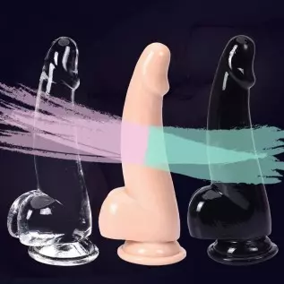 Adult Toys - 8.46*1.77 inches Realistic Dildo Jelly Big Dildo Adult Sex Toys for Women Men Lesbian Gay