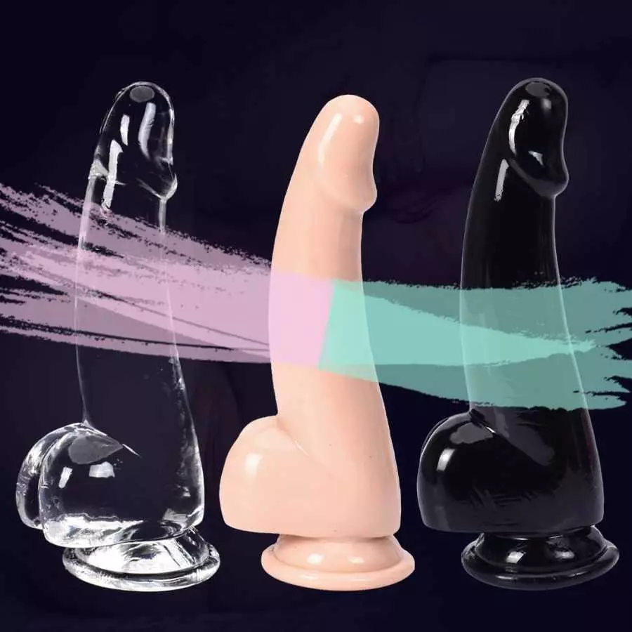 Adult Toys - 8.46*1.77 inches Realistic Dildo Jelly Big Dildo Adult Sex Toys for Women Men Lesbian Gay