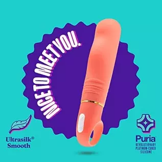 Blush Aria Smokin AF Silicone Vibrator - Rumble Tech Powerful Rumbly 10 Vibration Settings - Curved for Perfect G Spot Stimulati