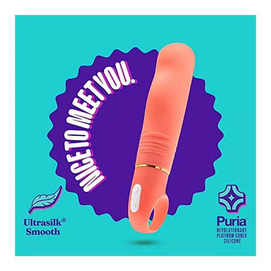 Blush Aria Smokin AF Silicone Vibrator - Rumble Tech Powerful Rumbly 10 Vibration Settings - Curved for Perfect G Spot Stimulati