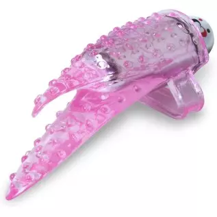 LeLuv Vibrator Fantasy Finger Tip Bullet Massager Textured Clitoral Tickler Pink and Purple 2 Pack