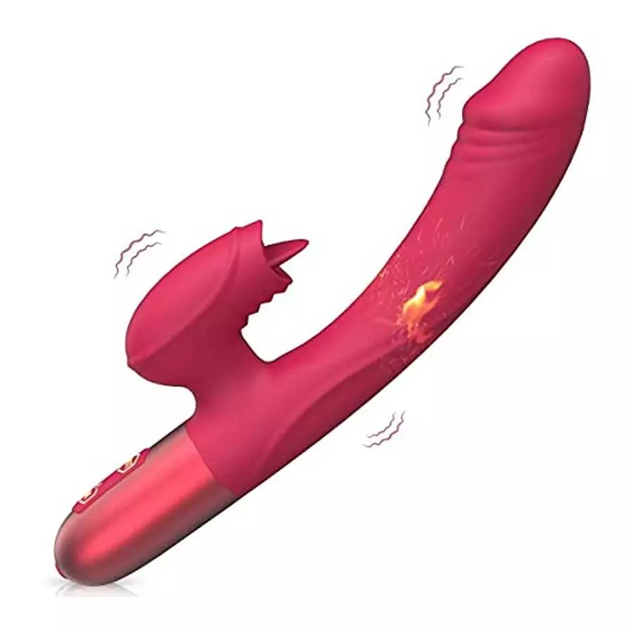 Rabbit Vibrator Vibrator Dildo for Women Vaginal Health,G Spot Vibrator with Tongue Licking 10 Vibration Realistic Anal Vibratin Rabbit Vibrator Vibrator Dildo for Women Vaginal Health,G Spot Vibrator with Tongue Licking 10 Vibration Realistic Anal Vibratin