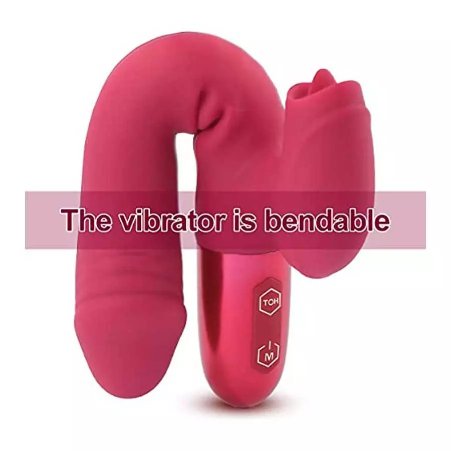 Rabbit Vibrator Vibrator Dildo for Women Vaginal Health,G Spot Vibrator with Tongue Licking 10 Vibration Realistic Anal Vibratin