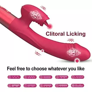 Rabbit Vibrator Vibrator Dildo for Women Vaginal Health,G Spot Vibrator with Tongue Licking 10 Vibration Realistic Anal Vibratin Rabbit Vibrator Vibrator Dildo for Women Vaginal Health,G Spot Vibrator with Tongue Licking 10 Vibration Realistic Anal Vibratin