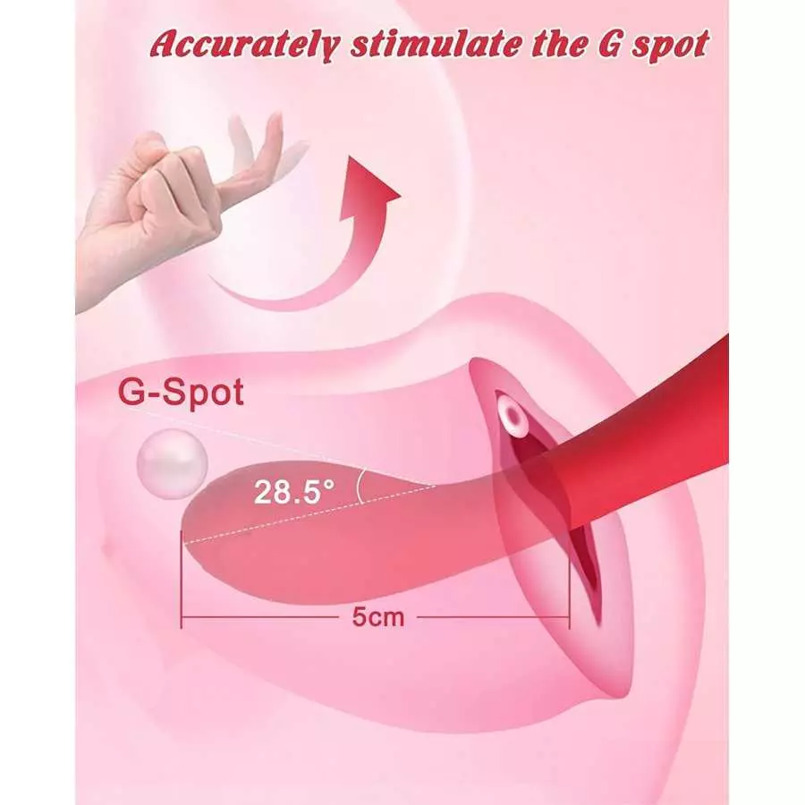 Alovegarden Clitoral G-Spot Powerful Rose Vibrator, Waterproof Dildo Clit Stimulator with 10 Vibration Modes, Softer and Flexibl