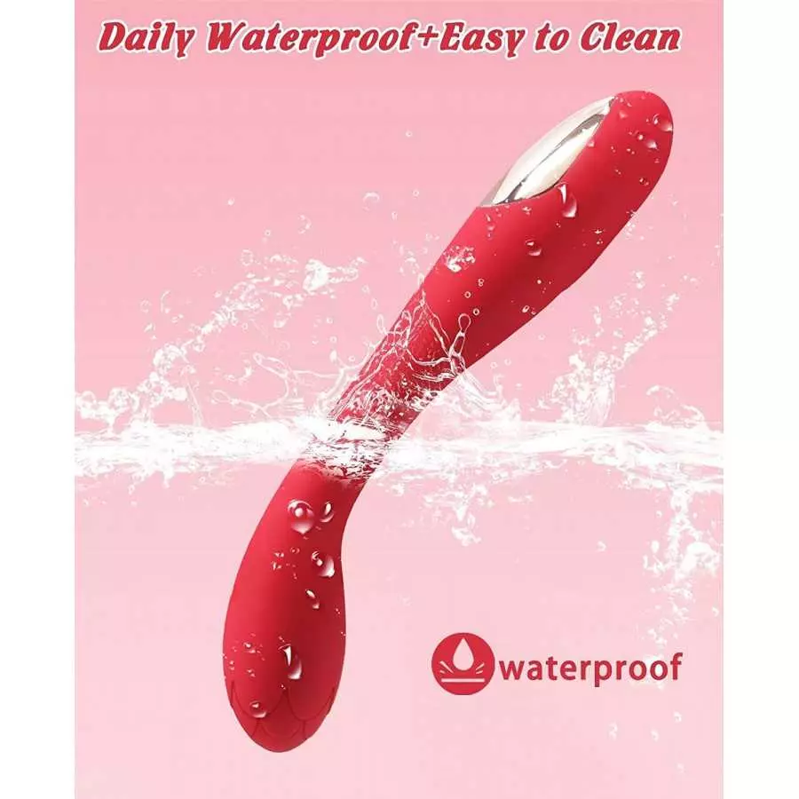 Alovegarden Clitoral G-Spot Powerful Rose Vibrator, Waterproof Dildo Clit Stimulator with 10 Vibration Modes, Softer and Flexibl