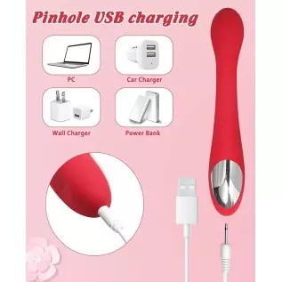 Alovegarden Clitoral G-Spot Powerful Rose Vibrator, Waterproof Dildo Clit Stimulator with 10 Vibration Modes, Softer and Flexibl