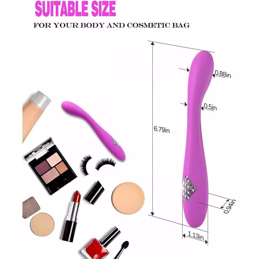 Alovegarden Clitoral G-Spot Powerful Rose Vibrator, Waterproof Dildo Clit Stimulator with 10 Vibration Modes, Softer and Flexibl